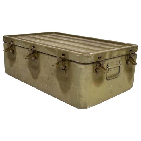 green metal military box|green military boxes.